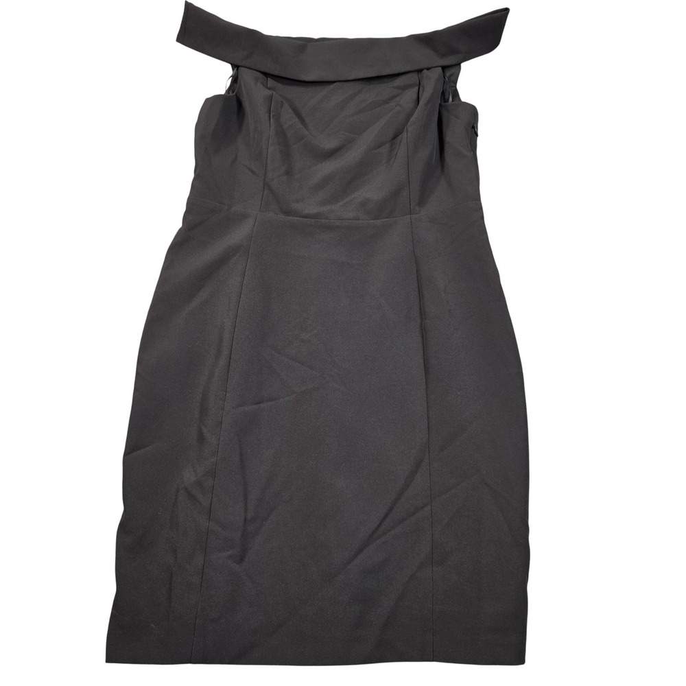 Sam Edelman Dress Womens 6 Black Off Shoulder Sheath Lined Short Party Cocktail